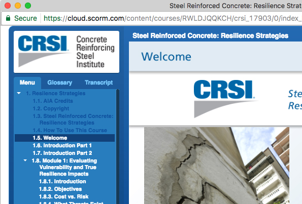 SRC-Resilience from CRSI template